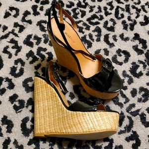 Sky high wedges worn once